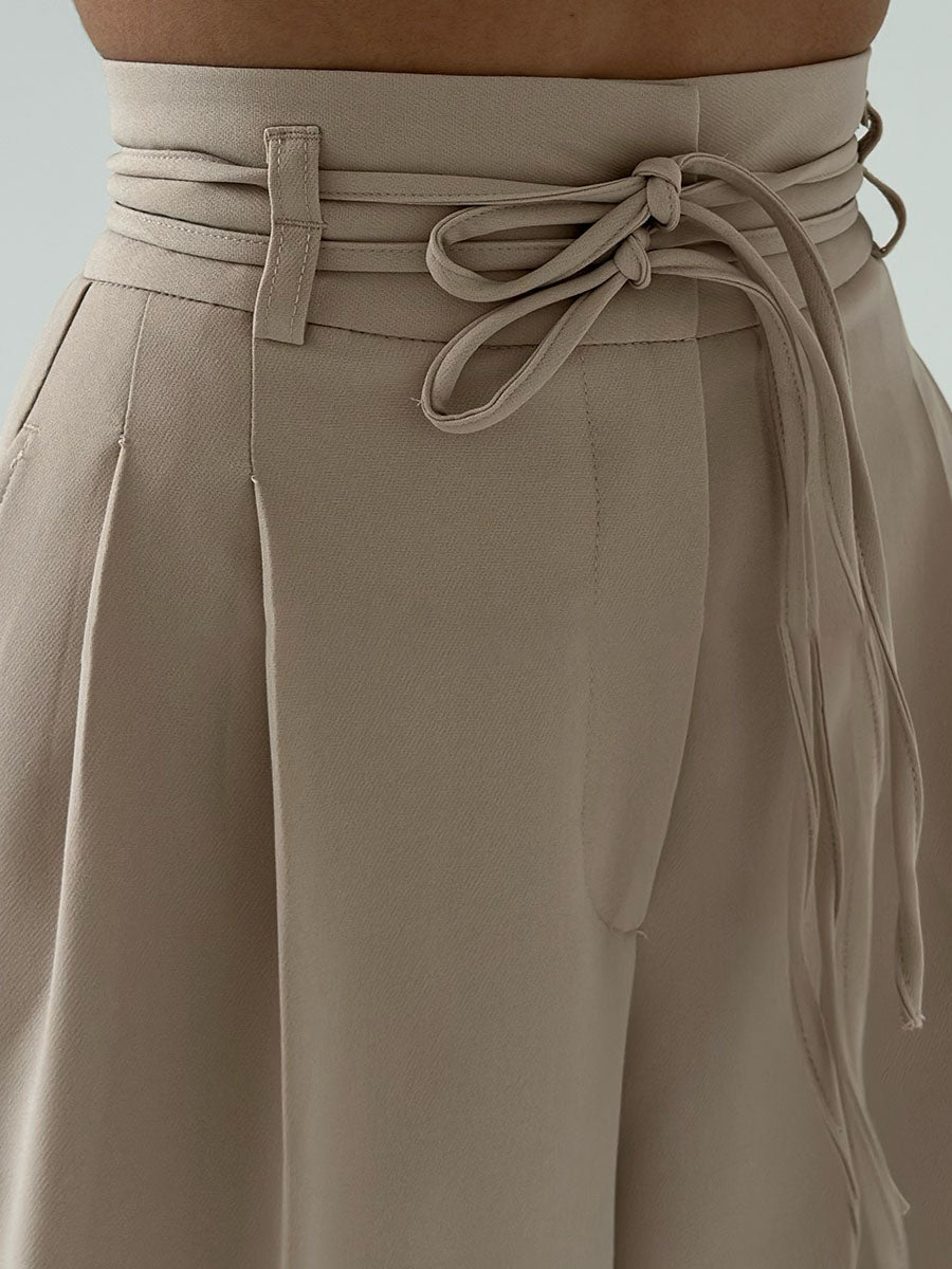 Josephine - Pantalons Taille Haute à Jambes Larges
