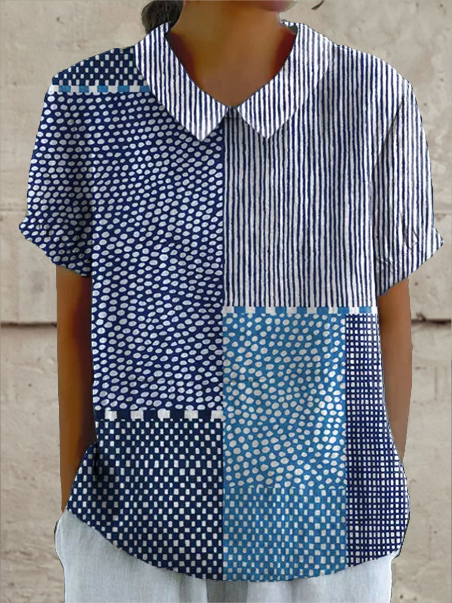 Ella | Chemise à Imprimé Patchwork