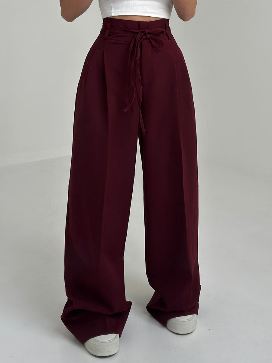 Josephine - Pantalons Taille Haute à Jambes Larges