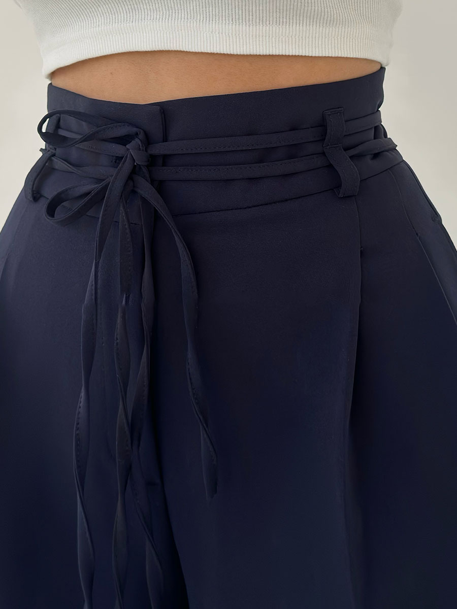 Josephine - Pantalons Taille Haute à Jambes Larges