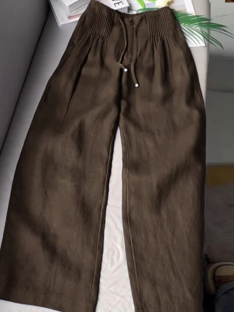 Camille | Pantalon en Lin à Jambes Large