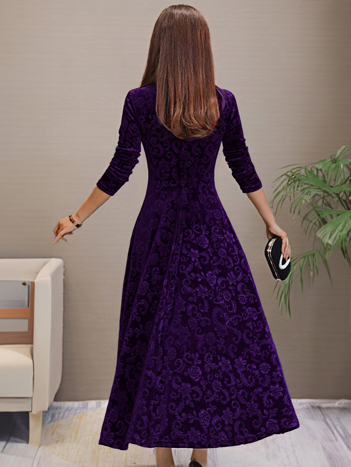 Denise | Robe Élégante en Velours