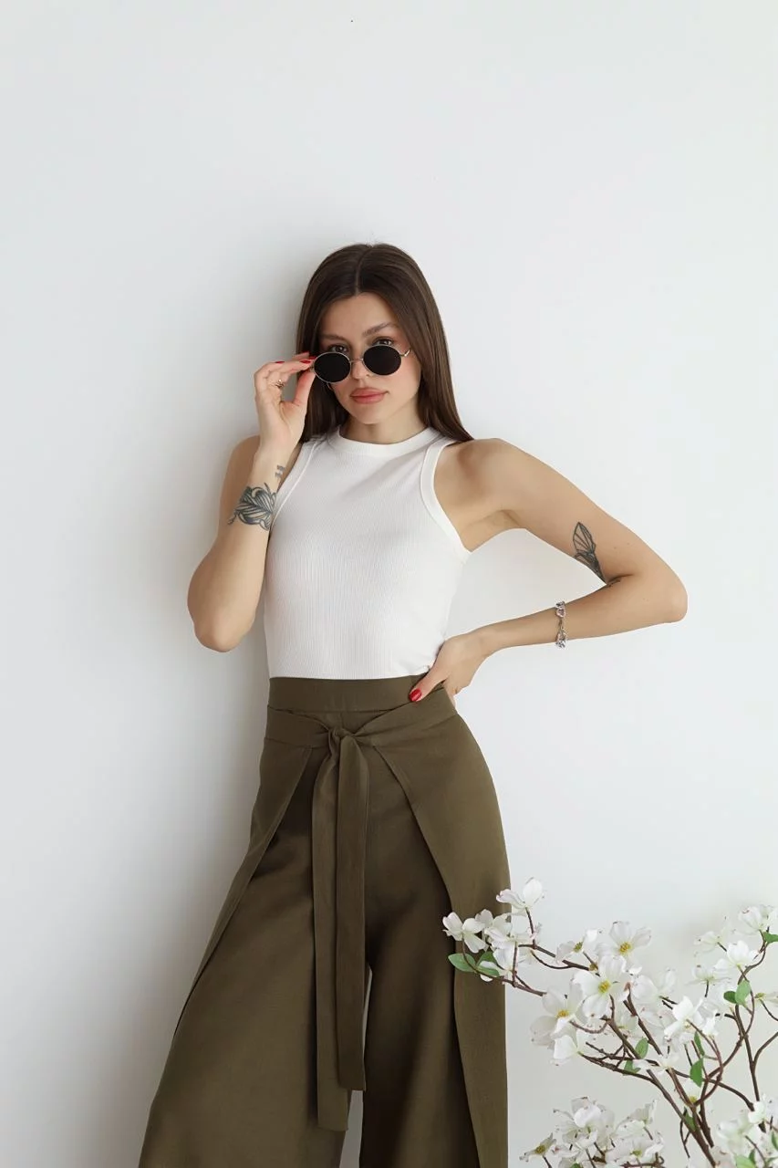 Maelis - Pantalon Large en Lin