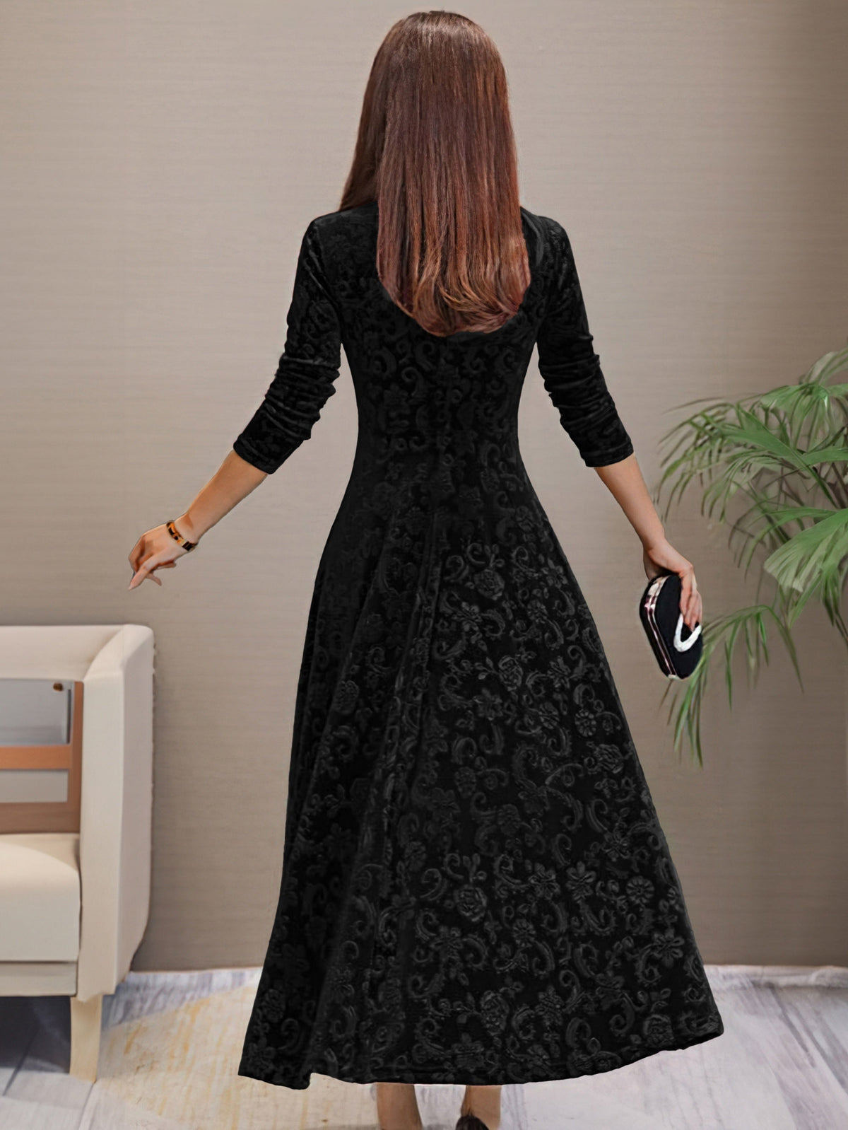 Denise | Robe Élégante en Velours