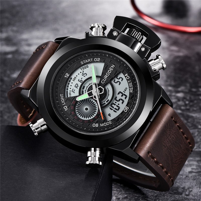 Montre chronographe de mode Double Time d'Olsen & Olsen