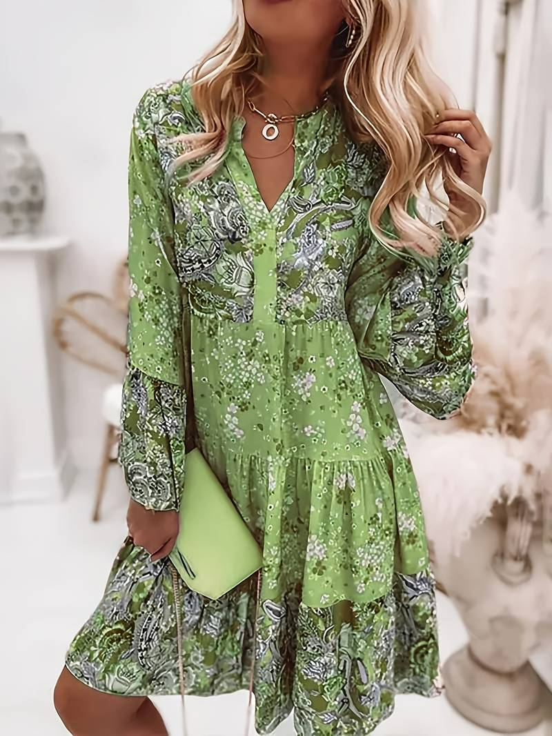 Elena – Printed Boho Dress