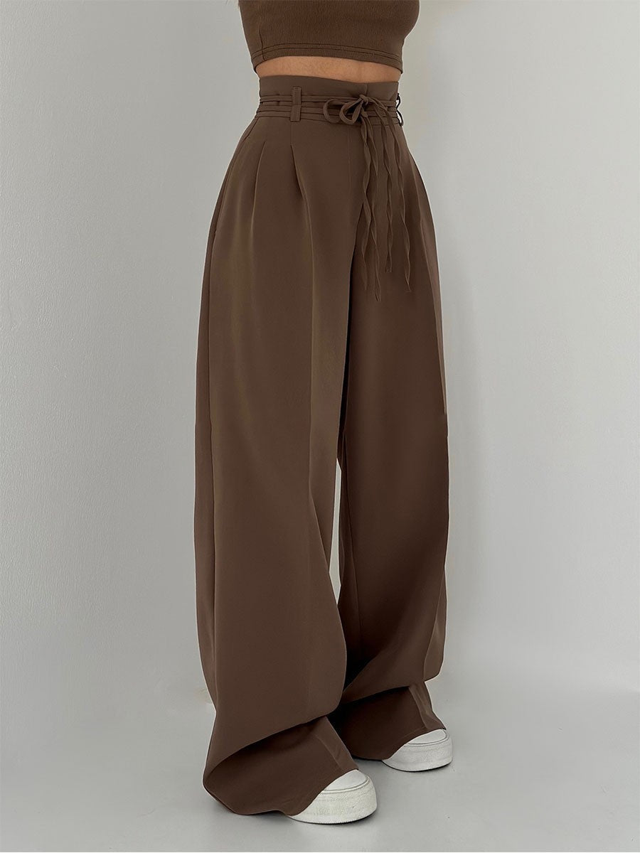 Josephine - Pantalons Taille Haute à Jambes Larges