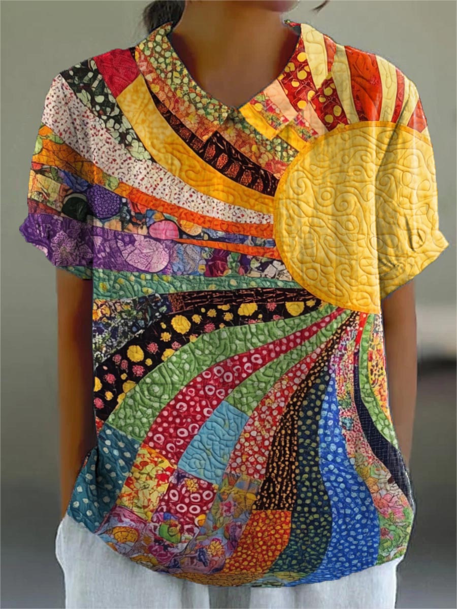 Lila | Chemise Patchwork Soleil