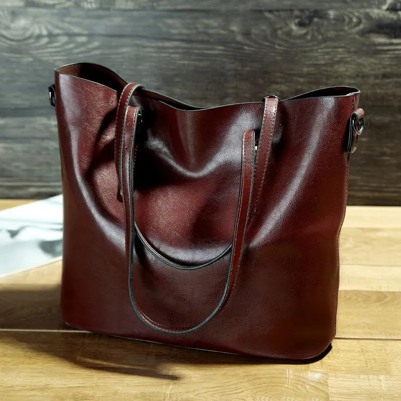 Nicole - Sac à bandoulière en cuir vintage