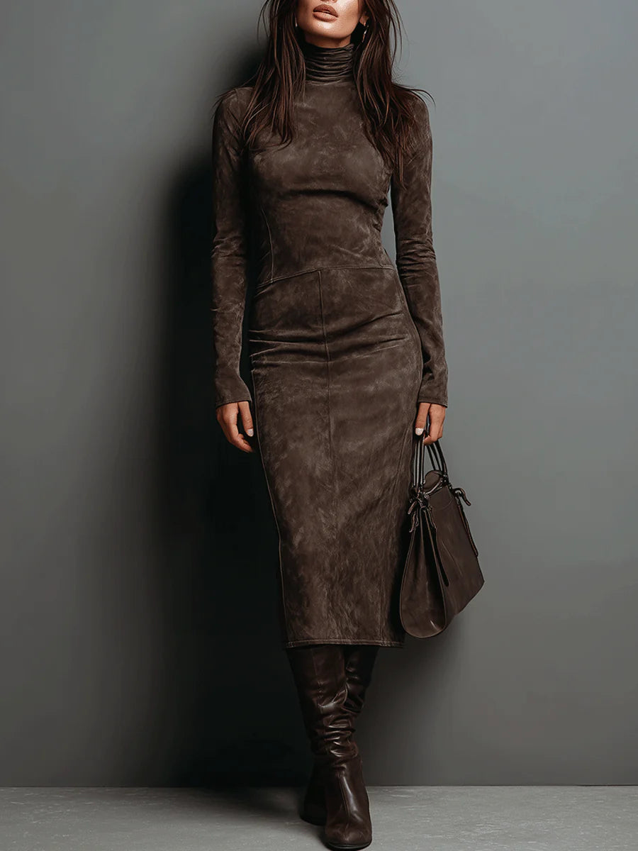 Ava | Robe Midi en Suède