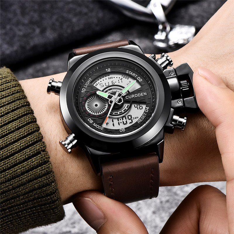 Montre chronographe de mode Double Time d'Olsen & Olsen