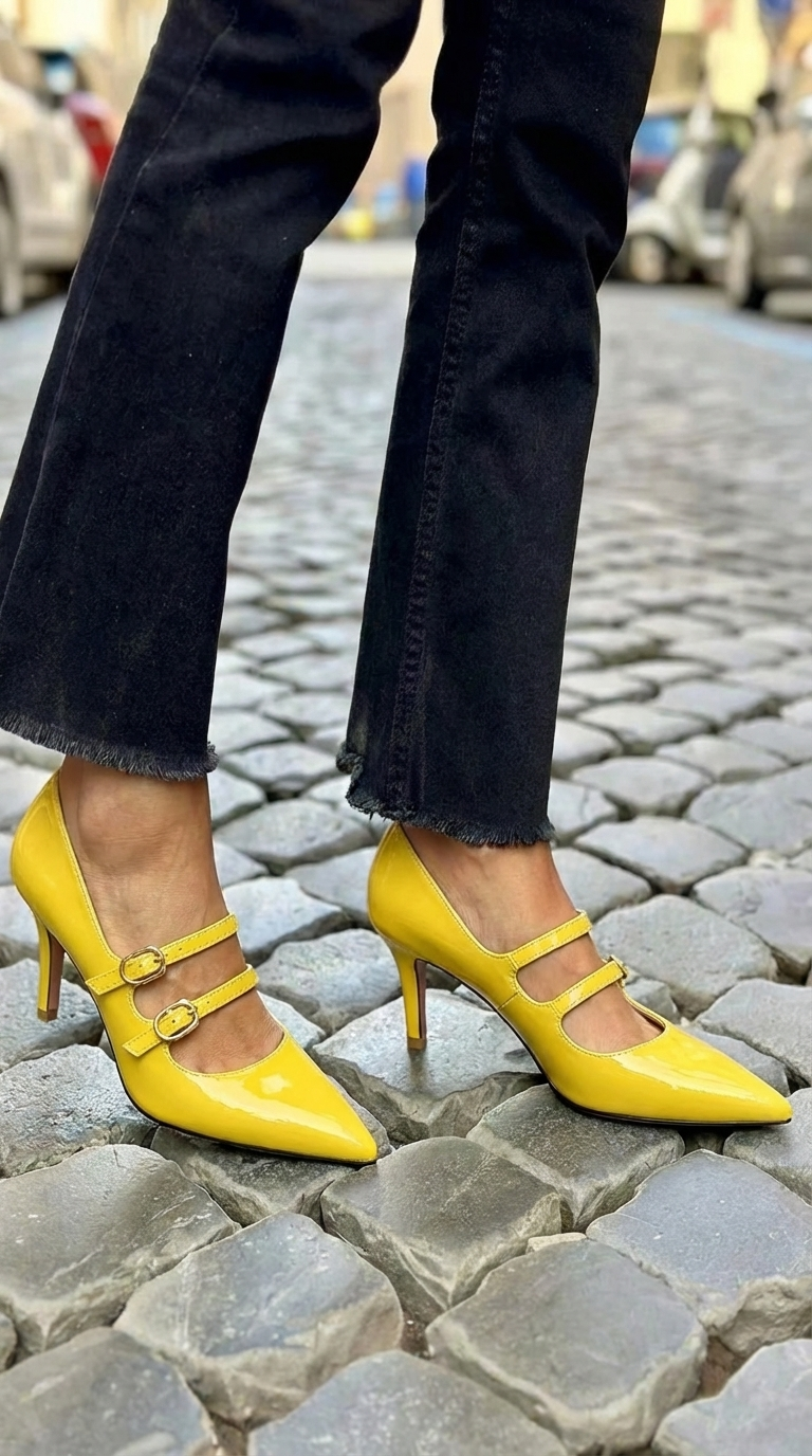 CHAUSSURE DE COUR À DOUBLE BRACELET
