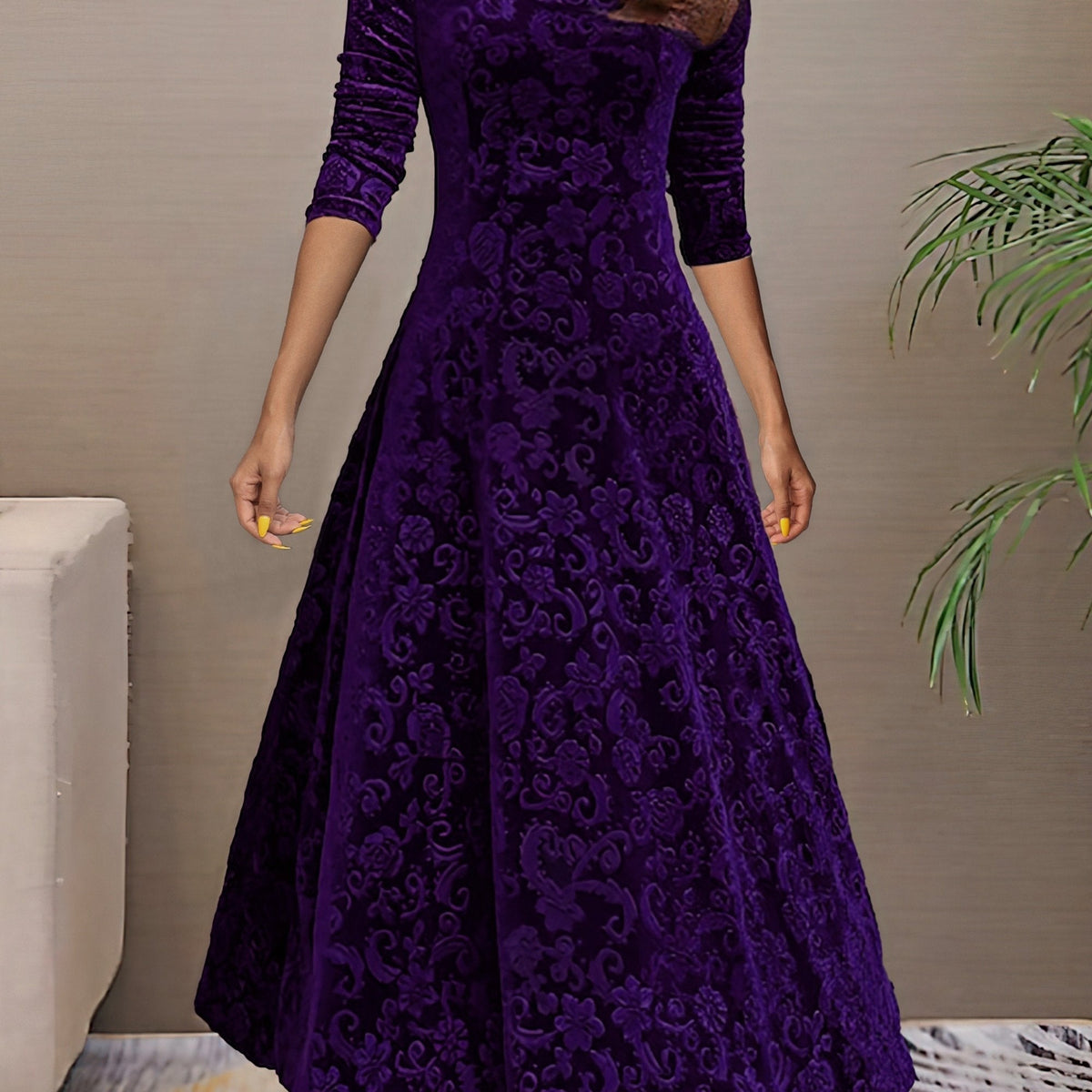Denise | Robe Élégante en Velours