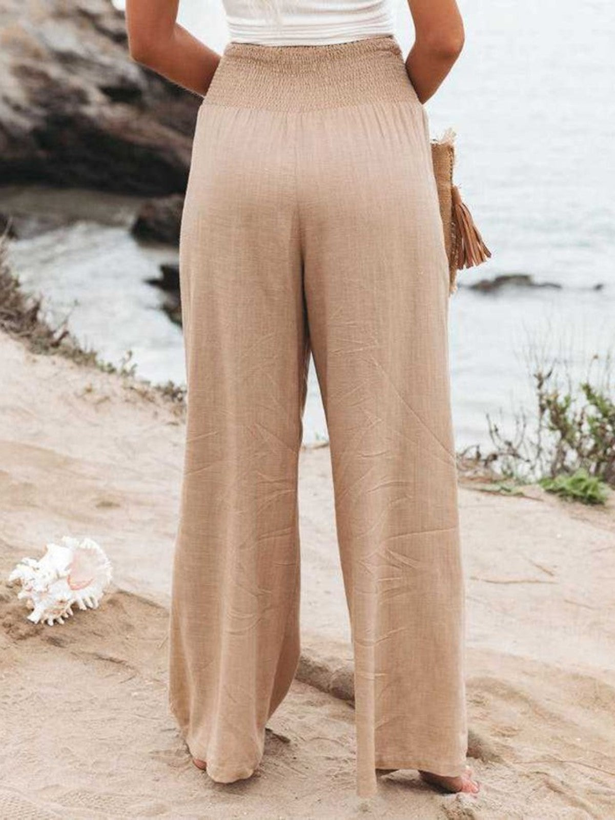 THALIORA – PANTALONS EN LIN LARGE REMI