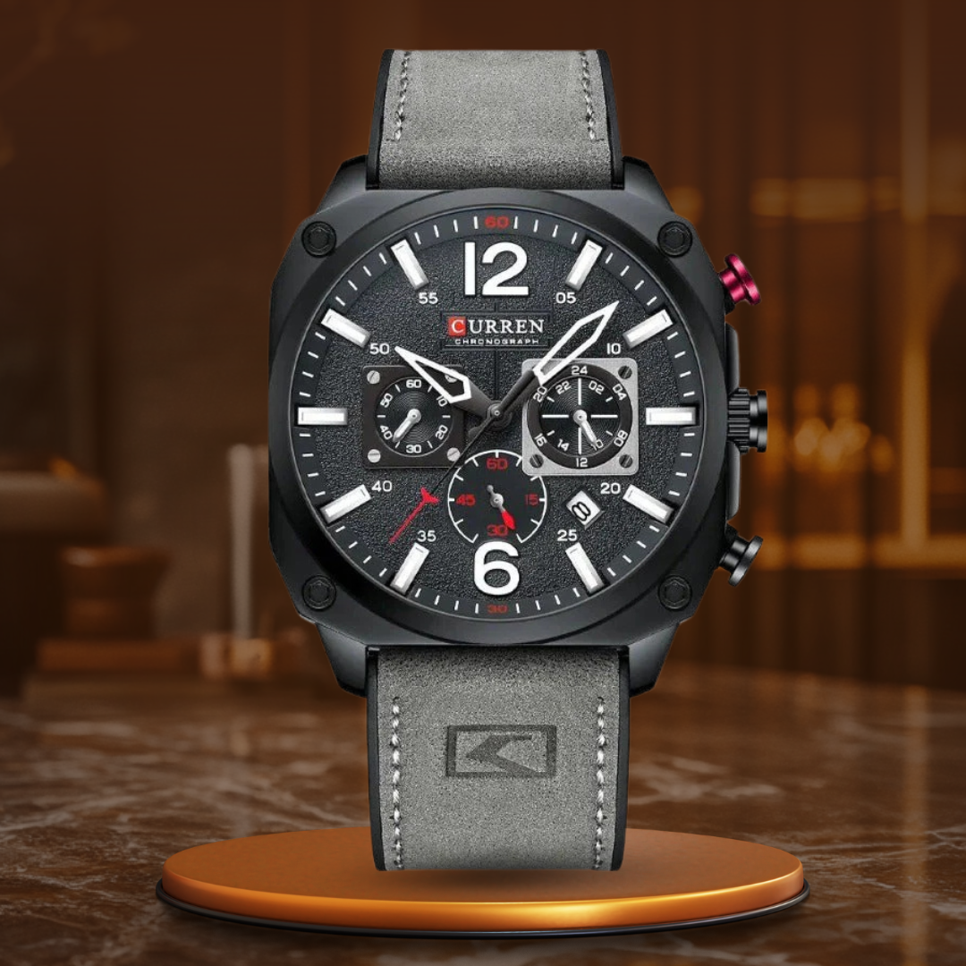 Montre Quartz en Cuir d'Affaires™ - Olsen & Olsen
