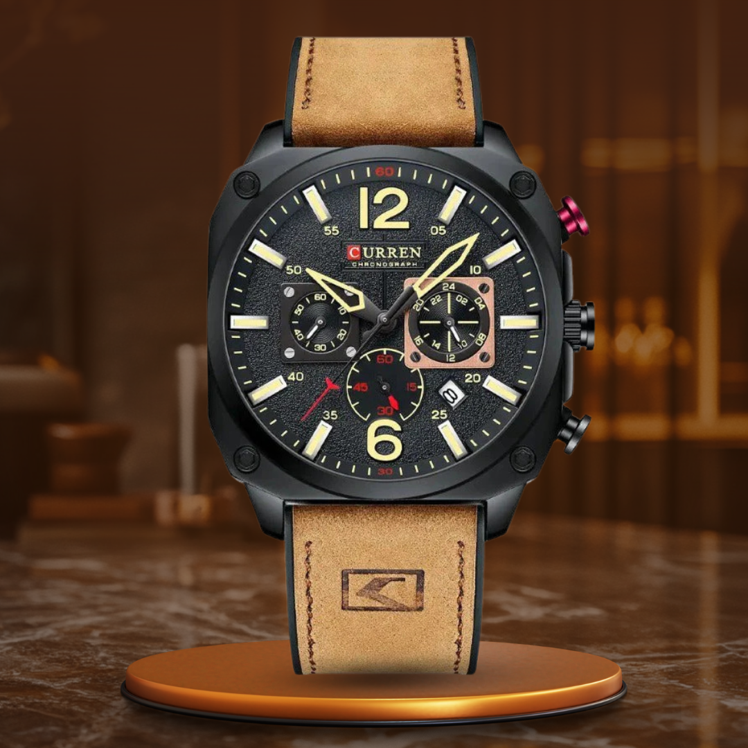 Montre Quartz en Cuir d'Affaires™ - Olsen & Olsen