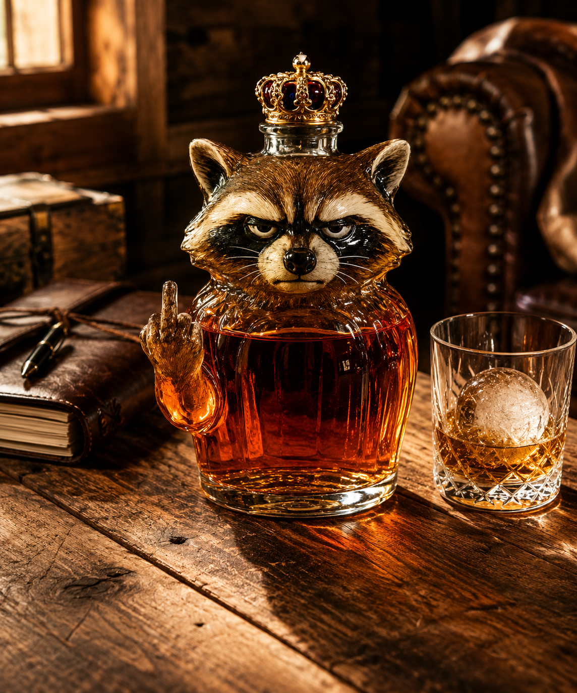 Bouteille de Whisky — Édition Raccoon Rebelle