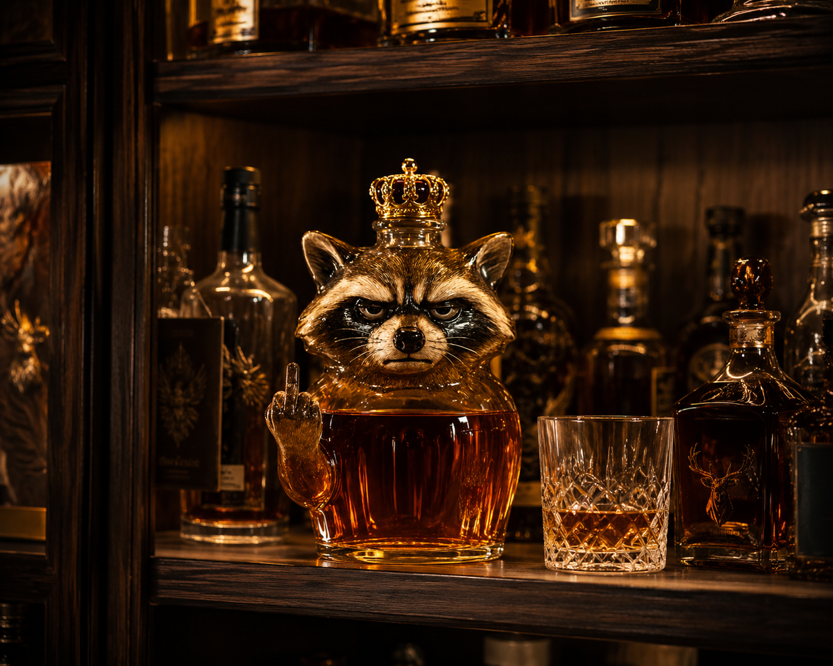 Bouteille de Whisky — Édition Raccoon Rebelle