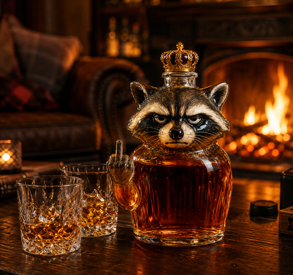 Bouteille de Whisky — Édition Raccoon Rebelle