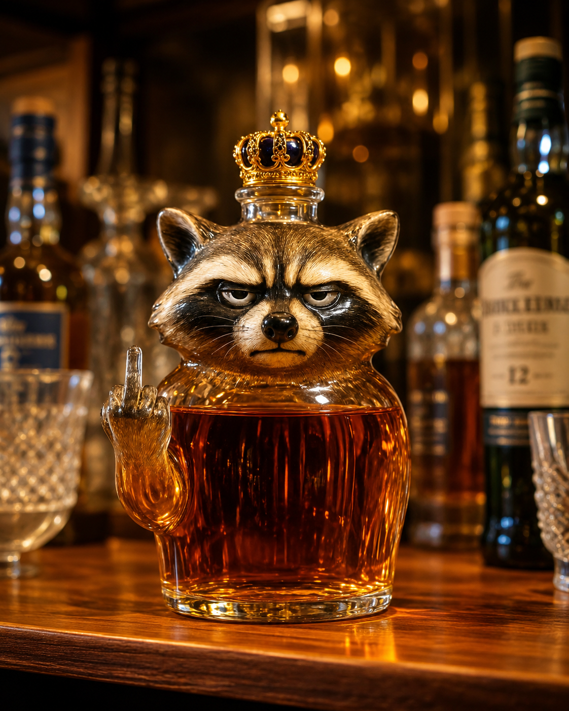 Bouteille de Whisky — Édition Raccoon Rebelle