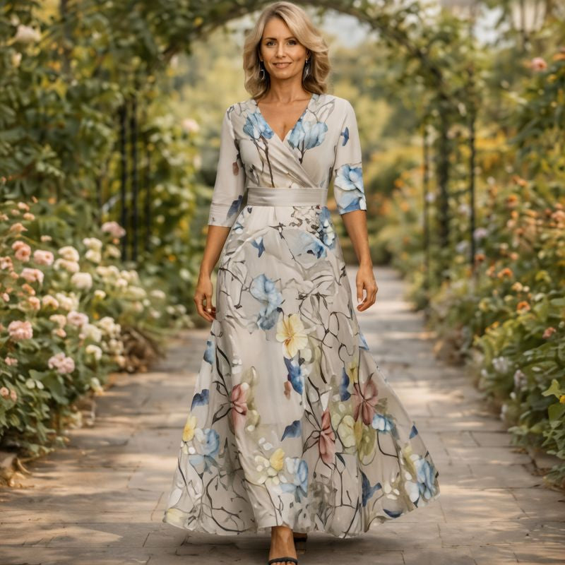 Lillian™ | Flowing Maxi Dress Wrap Style