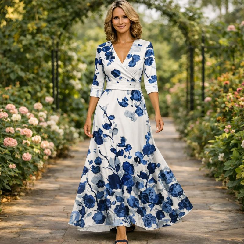 Lillian™ | Robe Maxi Fluide Style Enveloppé