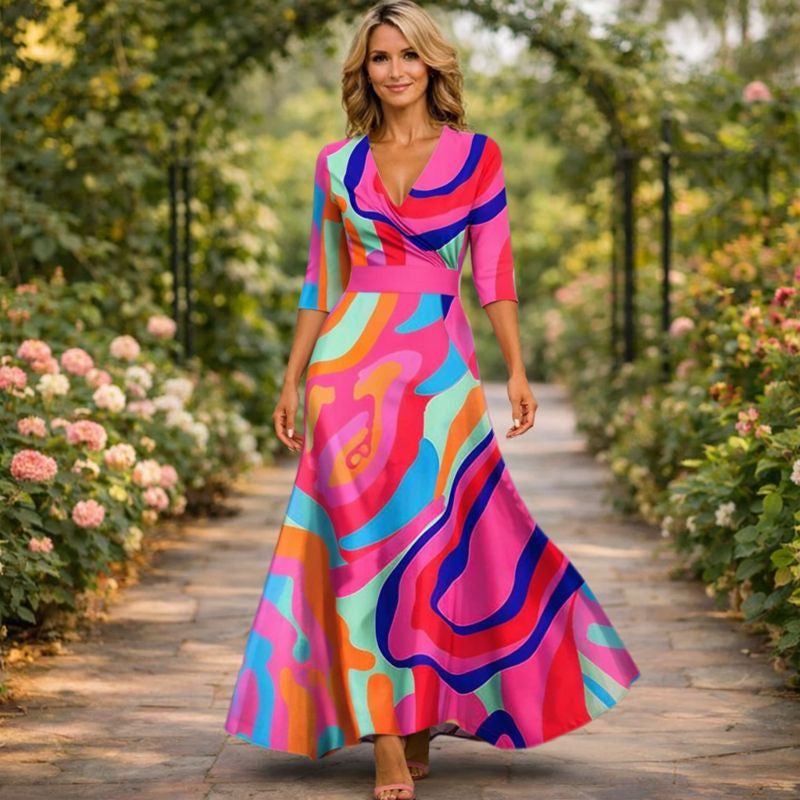 Lillian™ | Flowing Maxi Dress Wrap Style