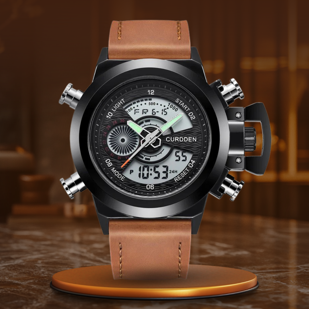 Montre chronographe de mode Double Time d'Olsen & Olsen