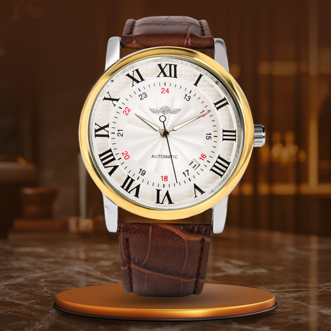 Montre Automatique Complète en Cuir de Luxe™ - Olsen & Olsen