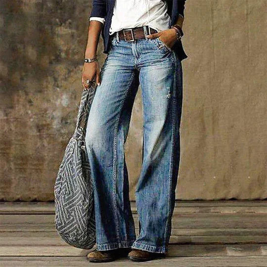 Lina - Jeans Wide Leg Rétro