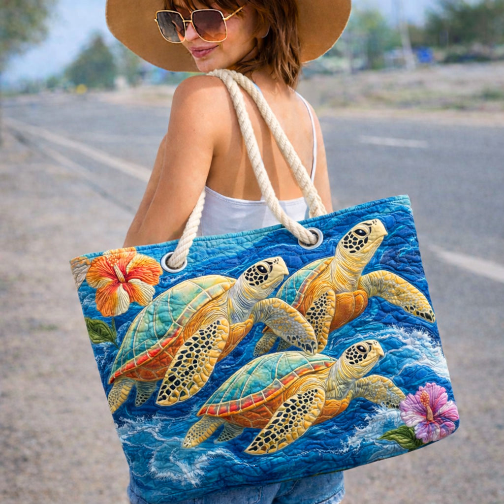 Sac de Plage Matelassé Tortue de Mer