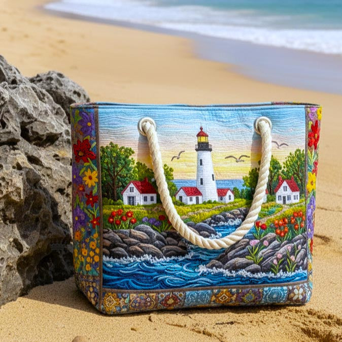 Sac de Plage Matelassé Lighthouse Glow