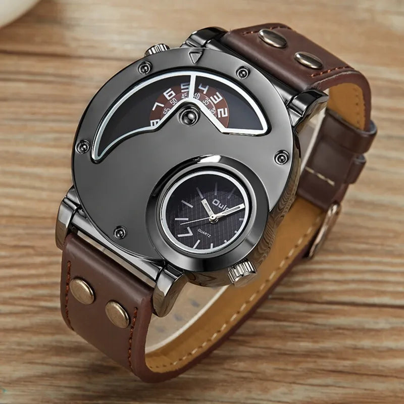 Montre Quartz Luxe à Double Fuseau Horaire Olsen & Olsen™