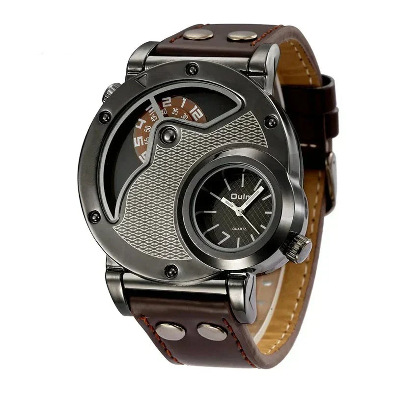 Montre Quartz Luxe à Double Fuseau Horaire Olsen & Olsen™