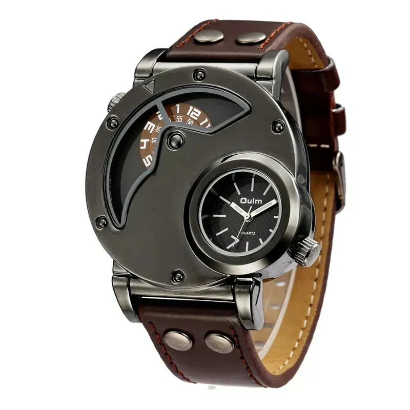 Montre Quartz Luxe à Double Fuseau Horaire Olsen & Olsen™