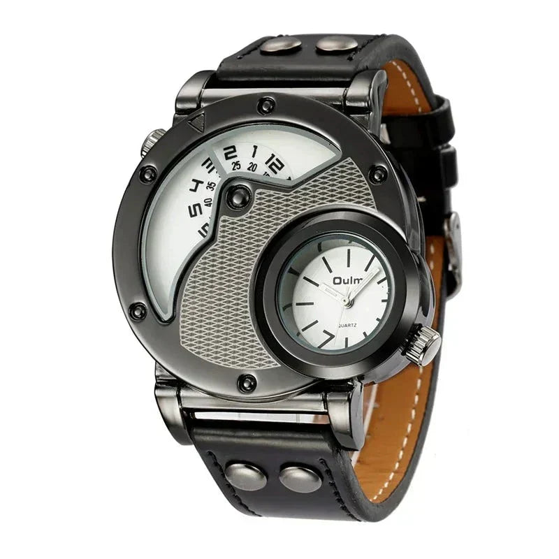 Montre Quartz Luxe à Double Fuseau Horaire Olsen & Olsen™