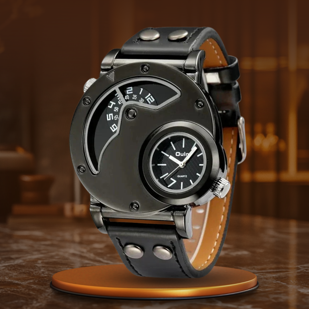 Montre Quartz Luxe à Double Fuseau Horaire Olsen & Olsen™