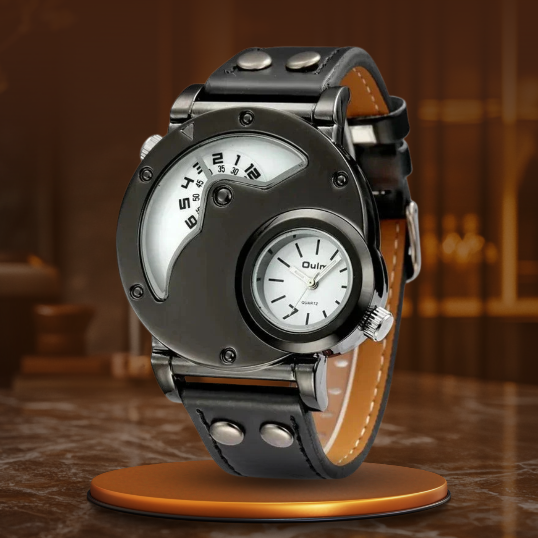 Montre Quartz Luxe à Double Fuseau Horaire Olsen & Olsen™