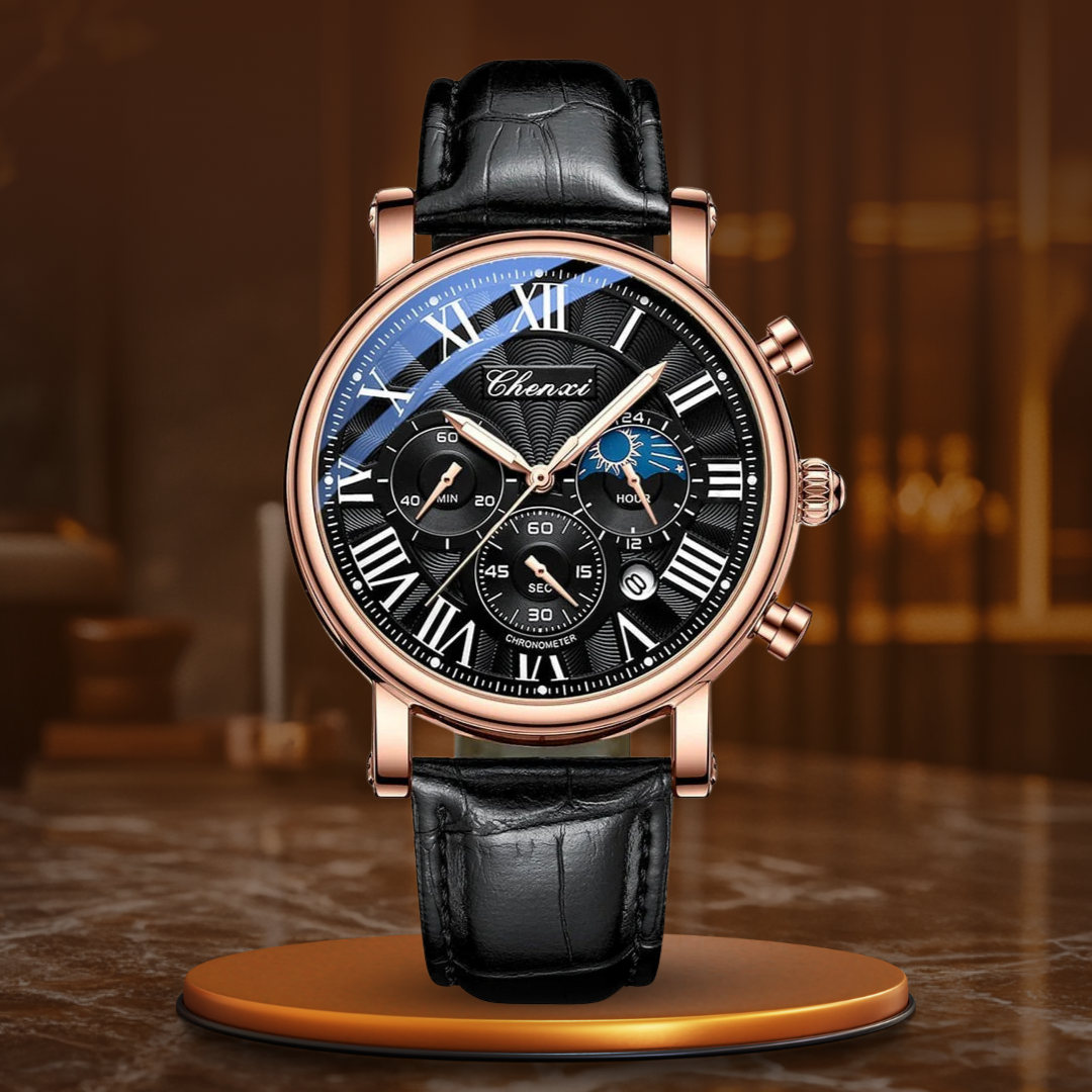 Montre Quartz avec Bracelet en Cuir de Luxe™ - Olsen & Olsen