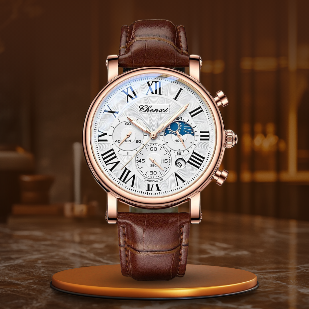 Montre Quartz avec Bracelet en Cuir de Luxe™ - Olsen & Olsen