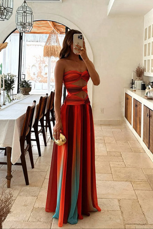 Robe Maxi A-Line Sans Bretelles Maisie