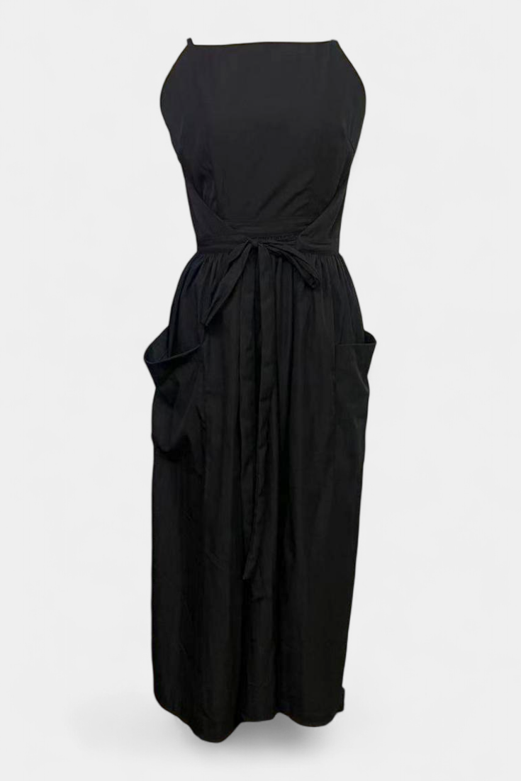 Long Strapless Dezi Dress with Adjustable Side Ties