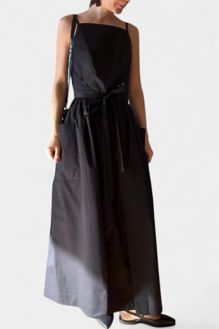 Long Strapless Dezi Dress with Adjustable Side Ties