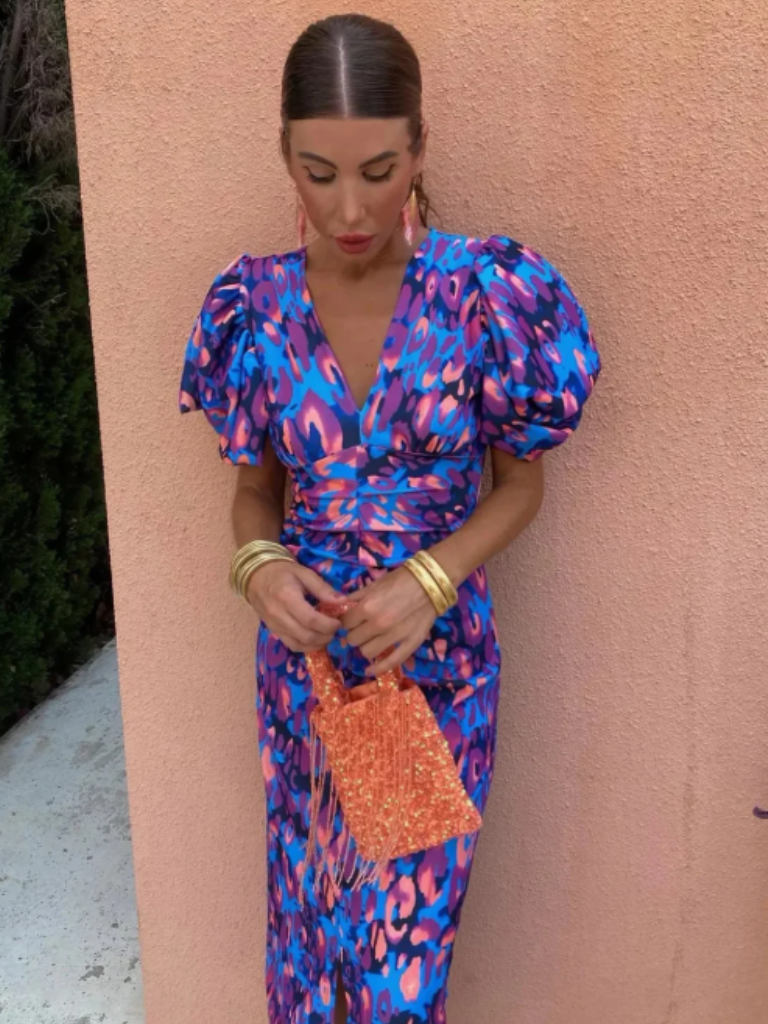 Ursula | Robe Midi Plissée Vivid
