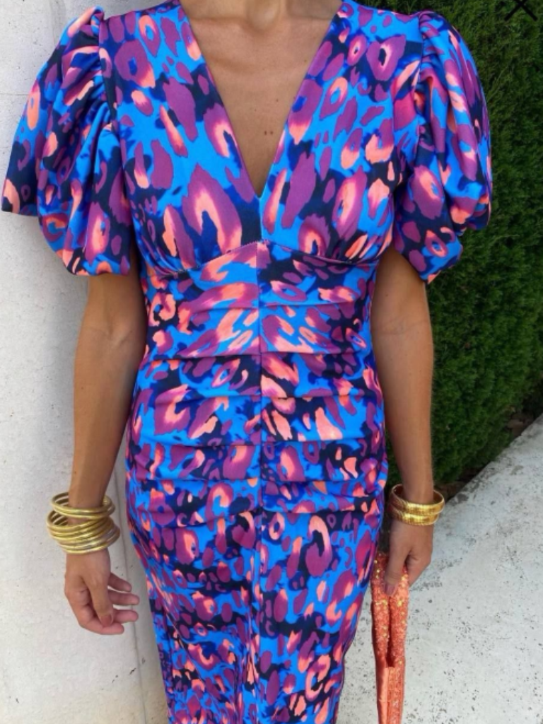 Ursula | Robe Midi Plissée Vivid