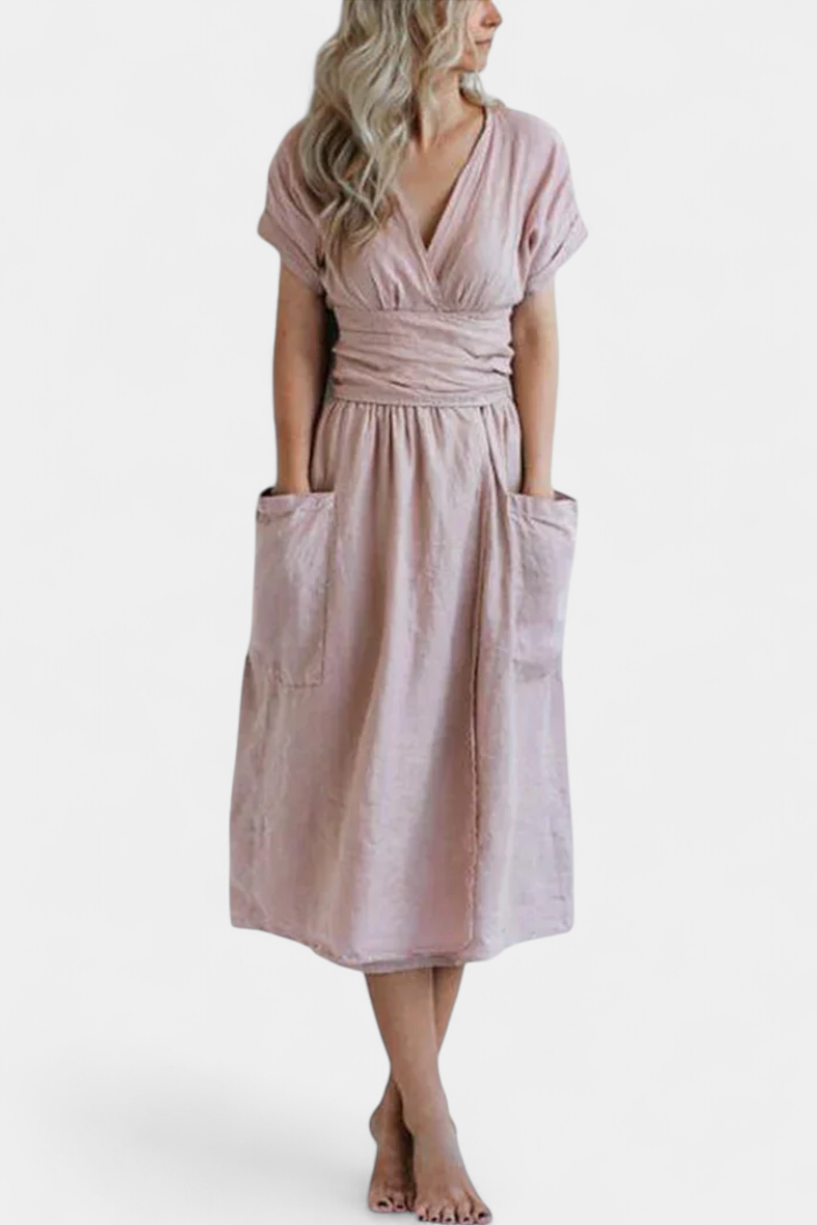 Cressida | Robe Exclusive avec Décolleté en V et Taille Ajustable