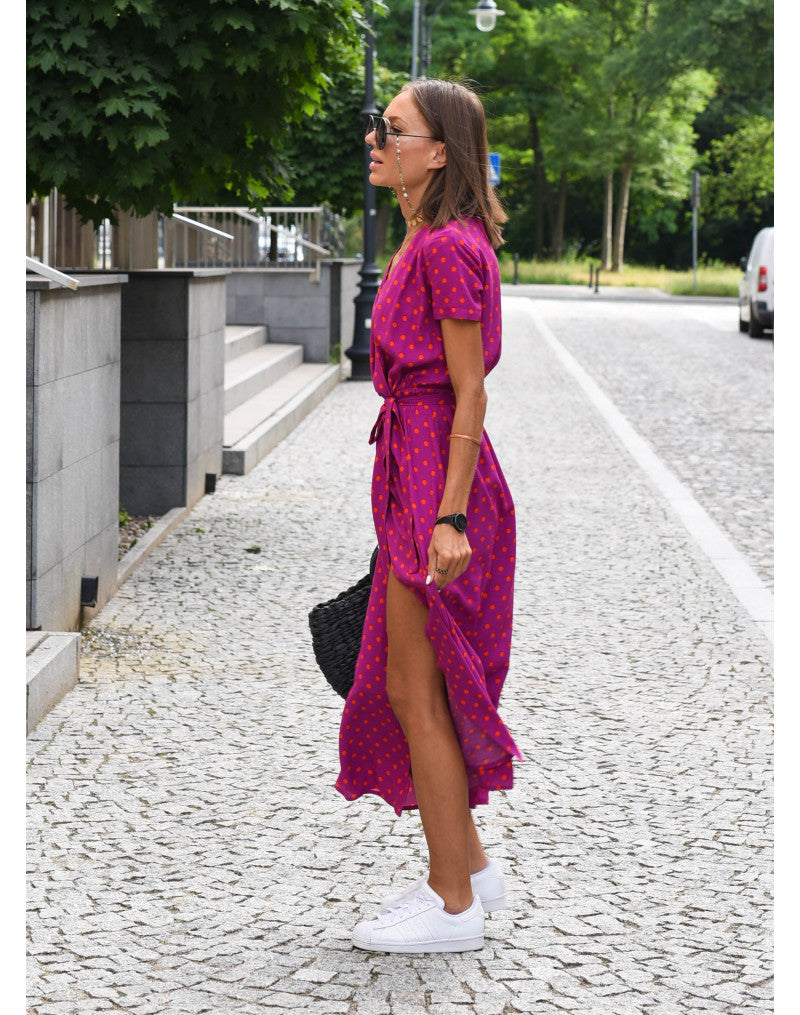 Tzahalit™ | Robe florale élégante à décolleté en V