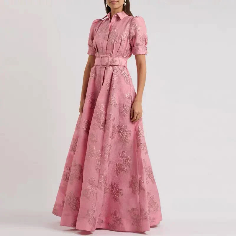 Embroidered Waist Dress Roselle