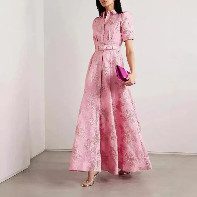 Robe à Taille Brodée Roselle