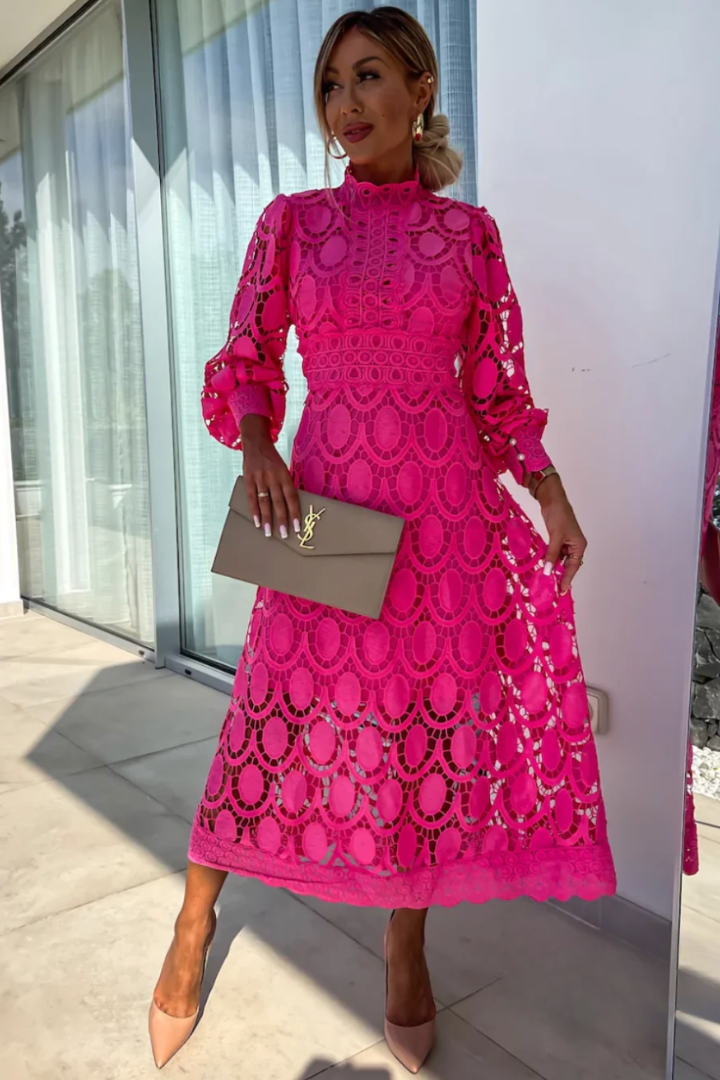 Eloah™ | Robe Midi en Dentelle Élégante